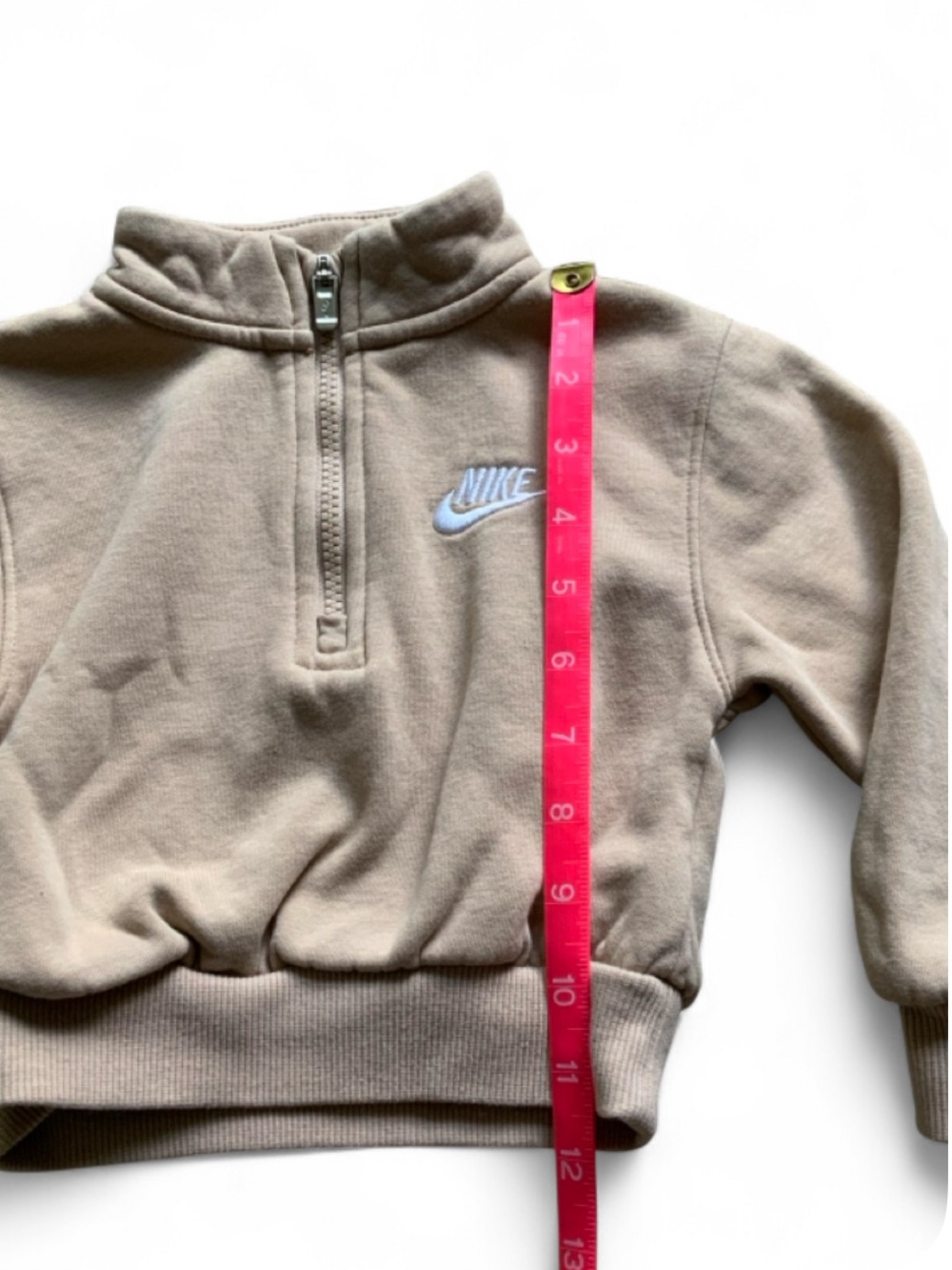 Nike Active Pull Over Sweatshirt Girls 1-2yrs Beige - Picture 6 of 6